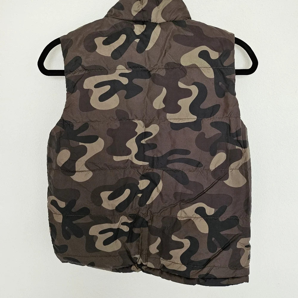 Gymboree Reversible Camo And Orange Puffer Vest Youth Size M 7/8